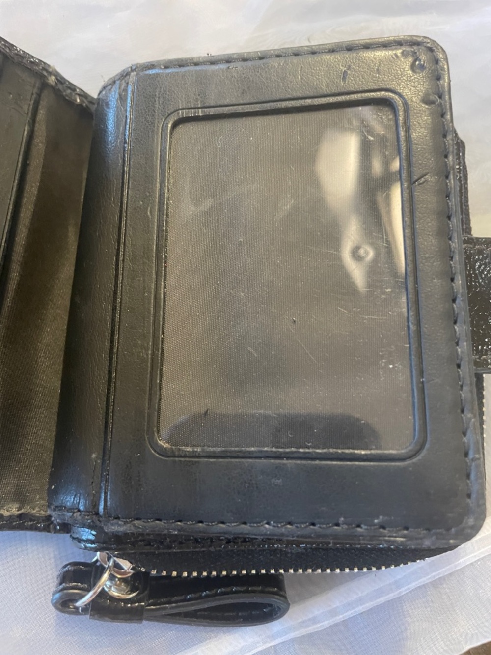 Coach Metallic Silver and Black Leopard Zip Wallet - Picture 9 of 9